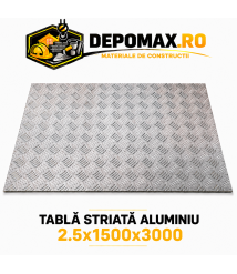 Tabla aluminiu striata 2.5mm , 1500x3000mm (1050A)